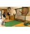 Indoor golf mat with golf net