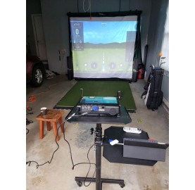 Installation écran pour simulateur de golf
