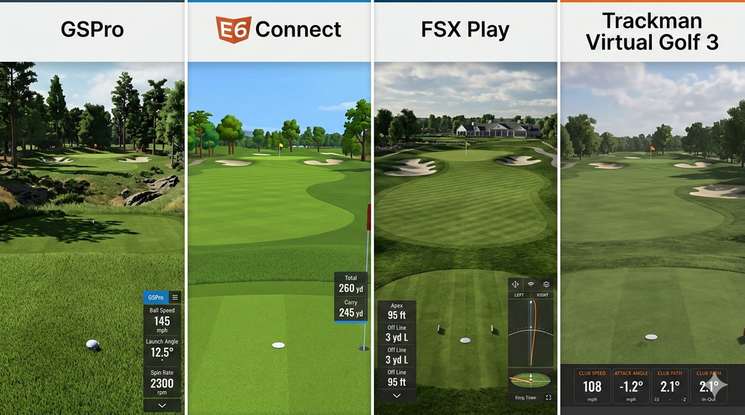 Simulador de golf Guía de compatibilidad de software
