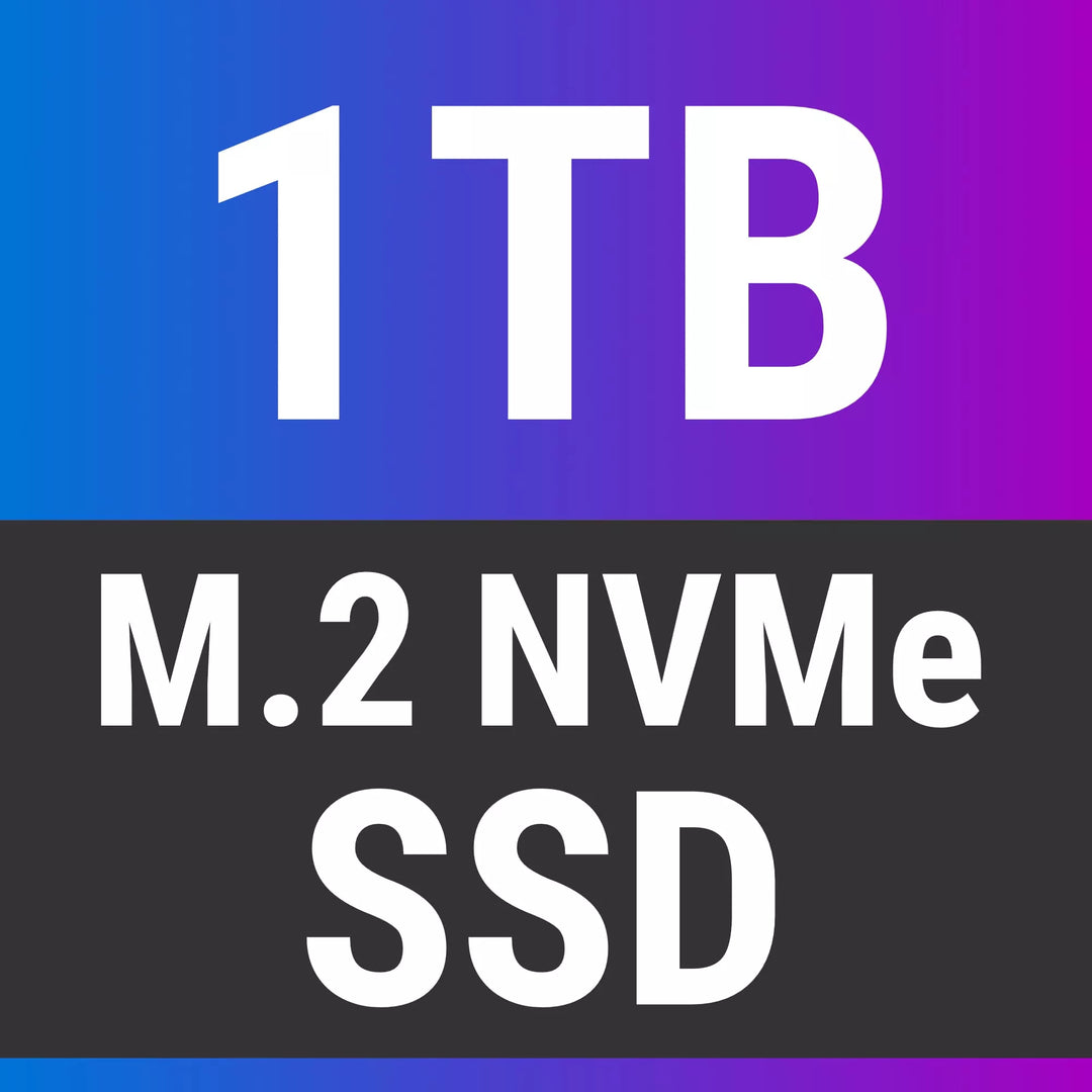1TB M.2 NVMe SSD badge for Golf & Greens Performance 4K Golf Simulator PC