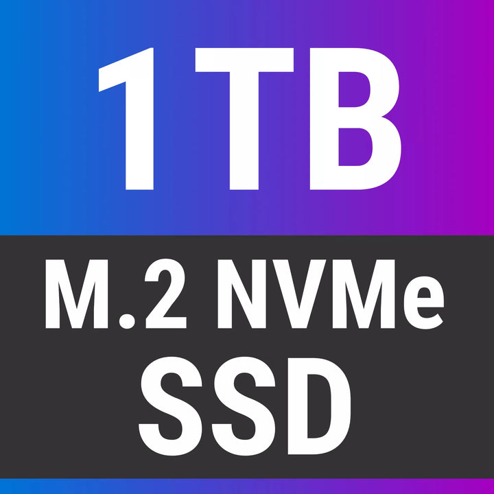 1TB M.2 NVMe SSD badge for Golf & Greens Performance 4K Golf Simulator PC