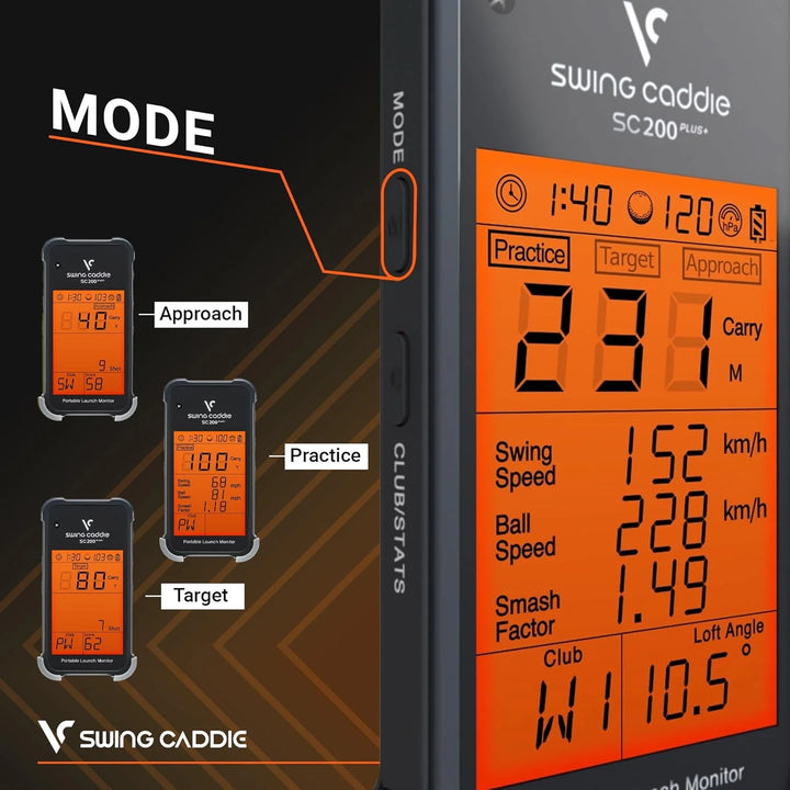 Swing Caddie SC200+ - Golf Launch Monitor