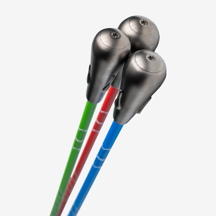 SuperSpeed Speed Sticks PRO — three weighted golf training sticks