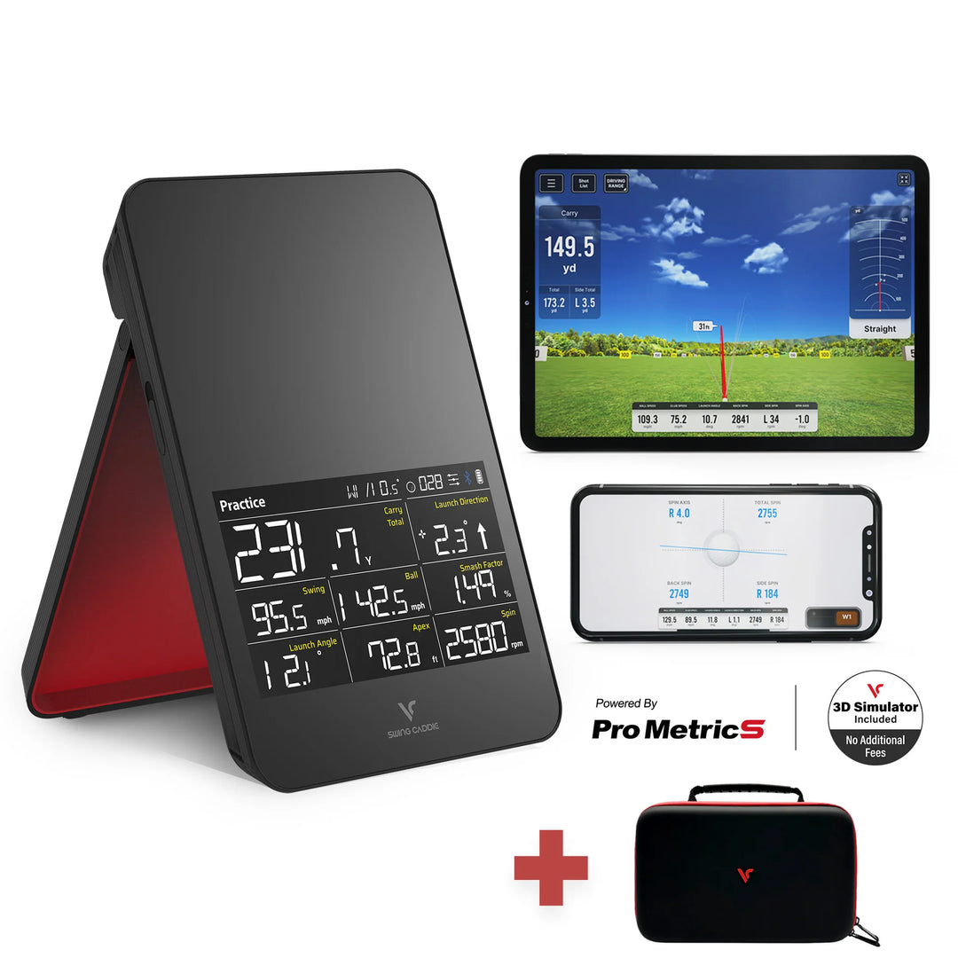 Swing Caddie SC4 PRO – Portable Launch Monitor & 3D Simulator