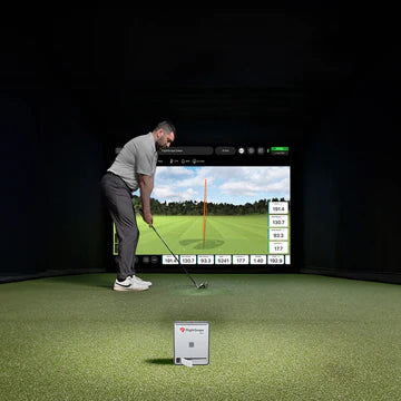 Indoor golf training session with FlightScope Mevo Gen2 tracking radar and swing data – Golf & Greens