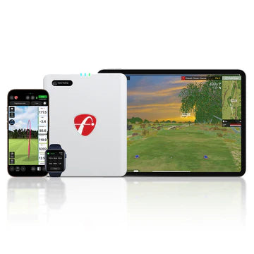 FlightScope Mevo Gen2 launch monitor with connected smartphone and tablet simulation apps – Golf & Greens