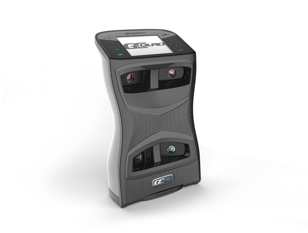 Angled side view of GCQuad golf device