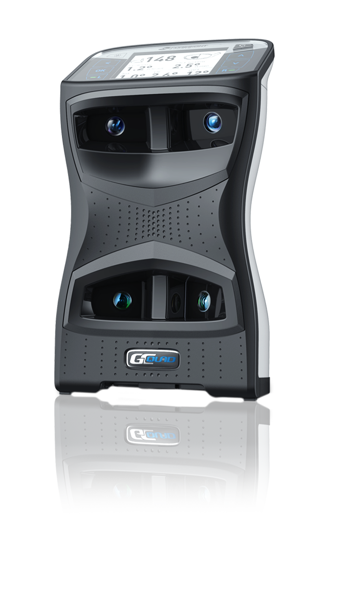Premium quad-cam golf launch monitor