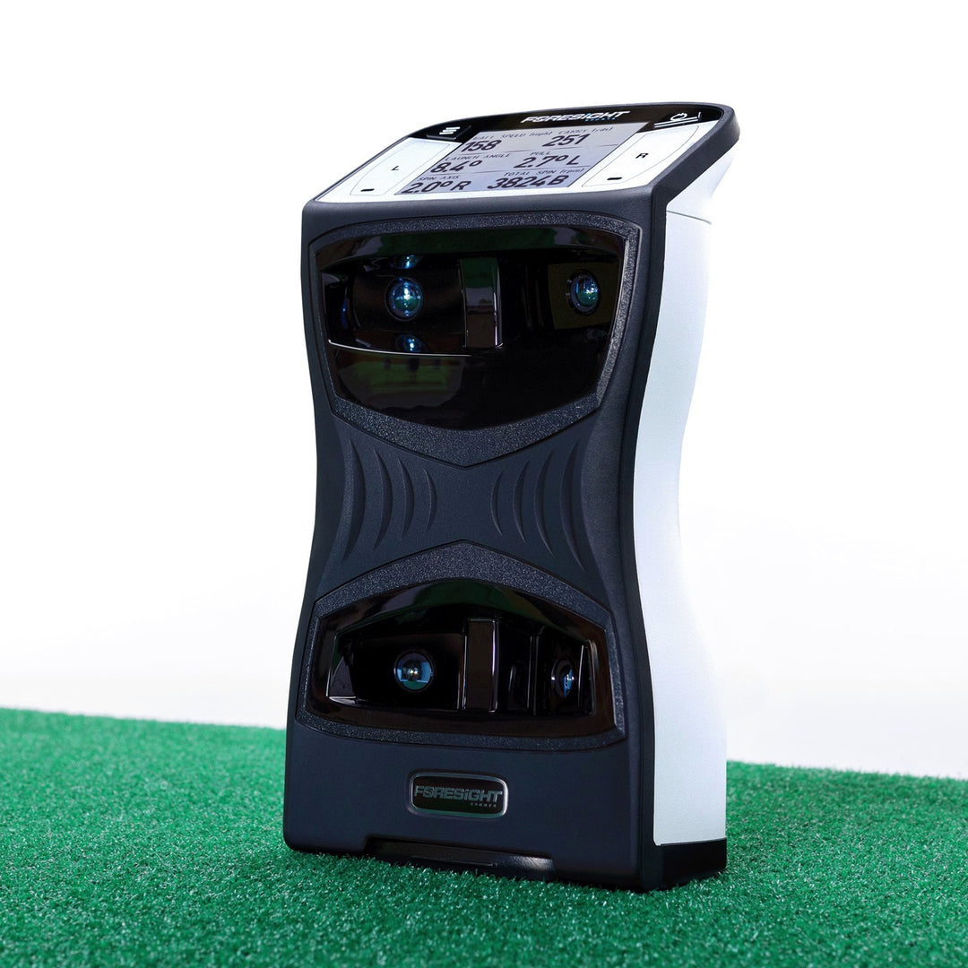 Foresight QuadMAX launch monitor on a hitting mat