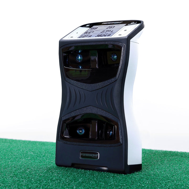 Foresight QuadMAX launch monitor on a hitting mat