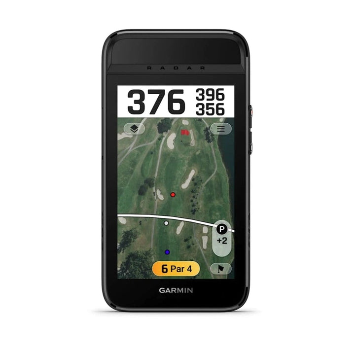 Garmin golf launch monitor displaying a golf course layout