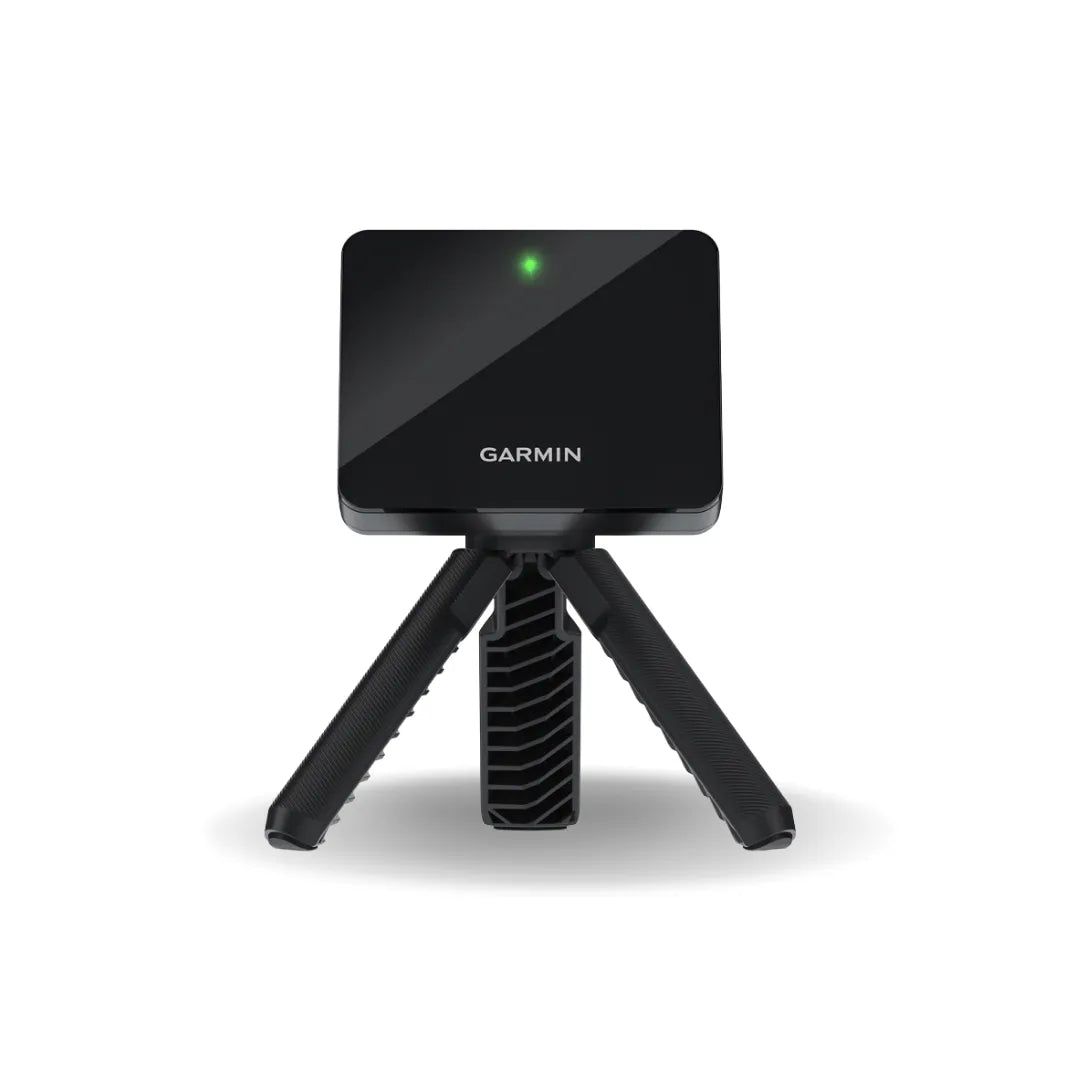 Garmin R10 golf monitor on tripod