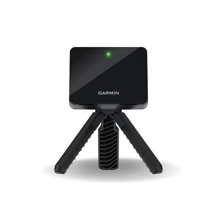 Garmin R10 golf monitor on tripod