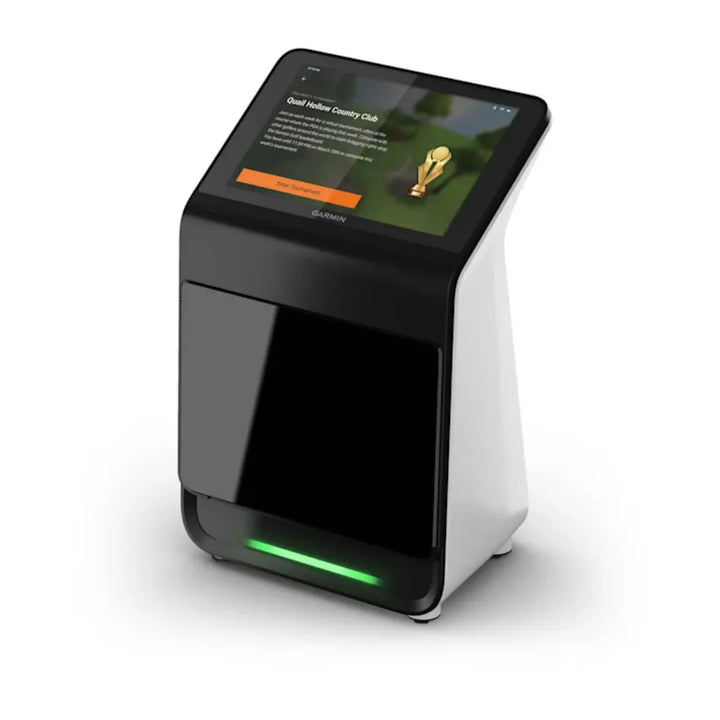 Sleek side view of Garmin Approach monitor