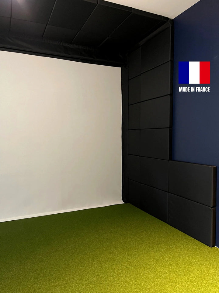 PACKAGE - Premium Foam Panels & Screen - 3.00 m (W) x 3.00 m (D) x 1.50 m (H) Golf Simulator Enclosure Golf and Greens