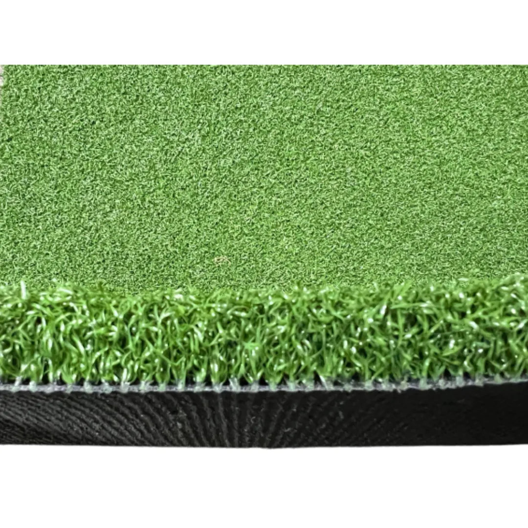 Close-up golf mat turf surface texture
