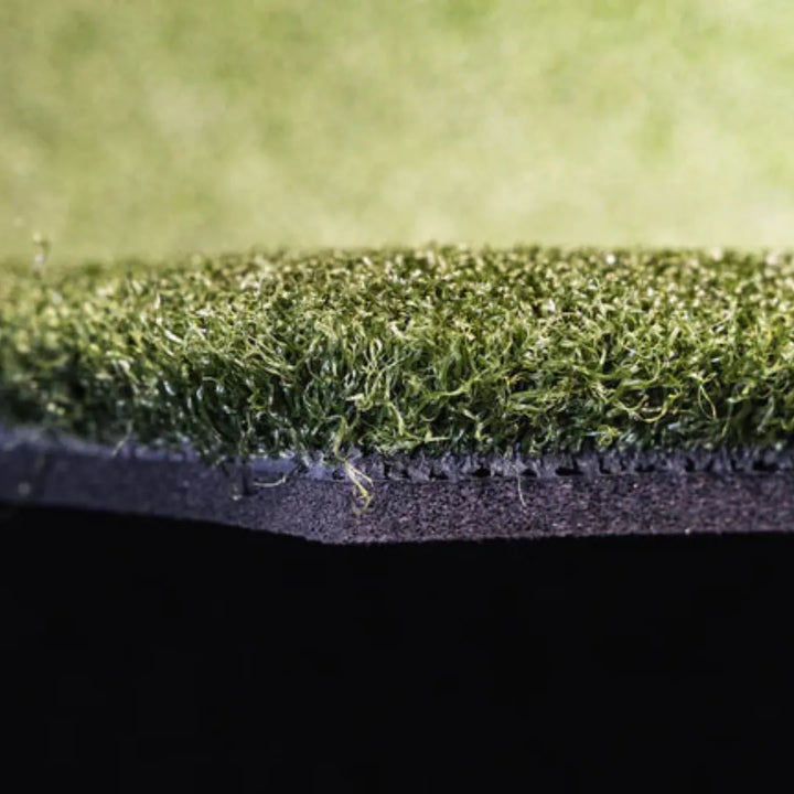 Two-layer golf mat cut view