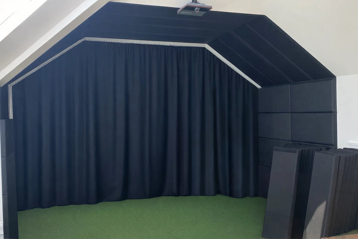 Curtain – Thick Shock-Absorbing Backing Layer - 3 m x 3 m Golf Simulator Accessories Golf and Greens