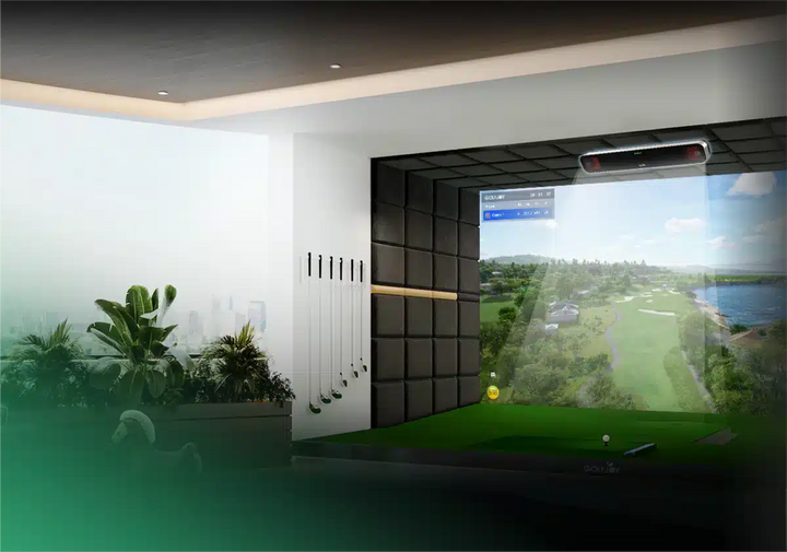 Golfjoy Rigel 2 – example of a ceiling-mounted installation