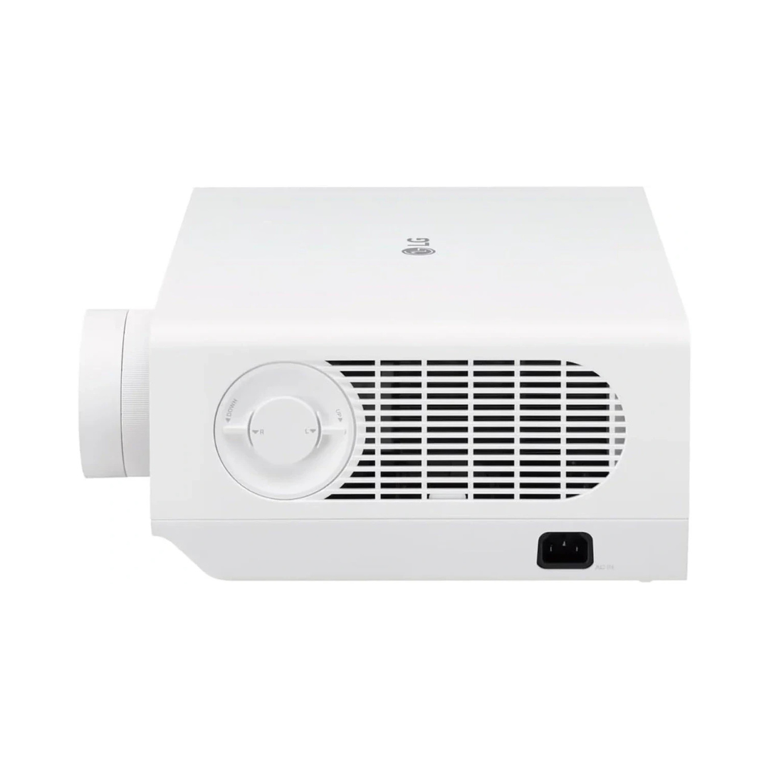 Left side of LG ProBeam BU53RG showing lens-shift dial and ventilation