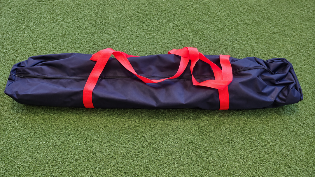 Golf at Home practice net packed in its carry bag