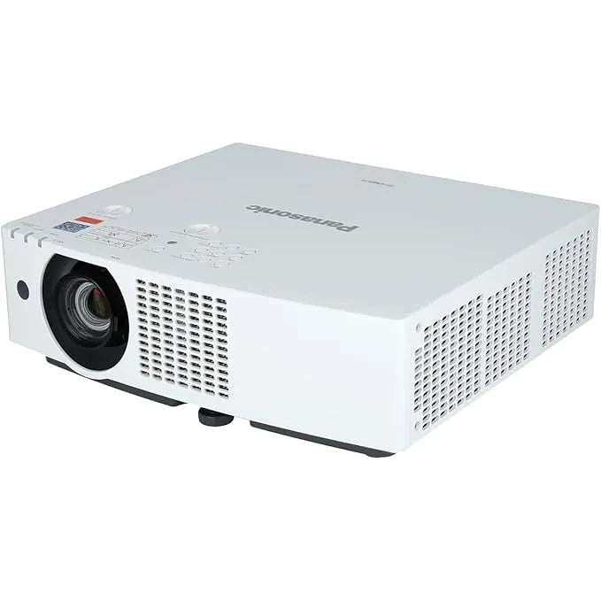 Panasonic PT-VMZ51S laser projector front angle view for golf simulator setups
