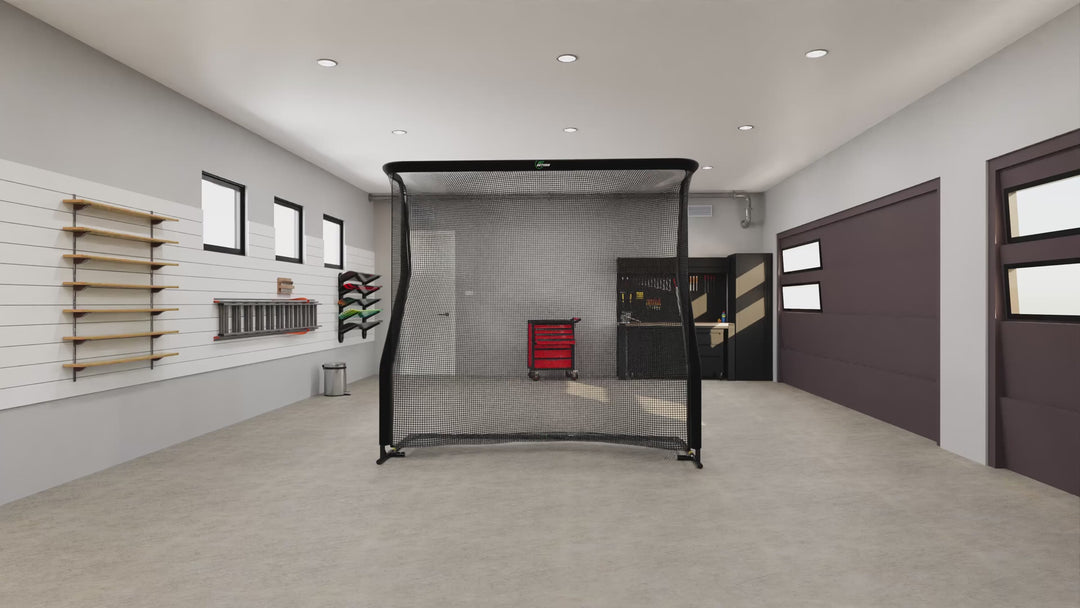 video 3D simulator screen assembly on a net return