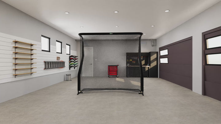 video 3D simulator screen assembly on a net return