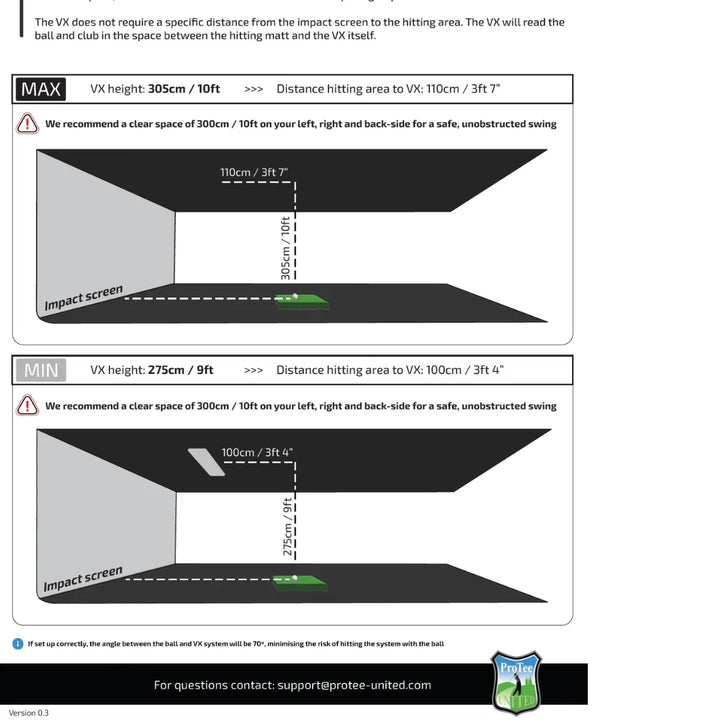 Ceiling golf sensor alignment guide