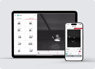 Rapsodo Impact Vision und Schlagdaten auf Tablet und Smartphone
