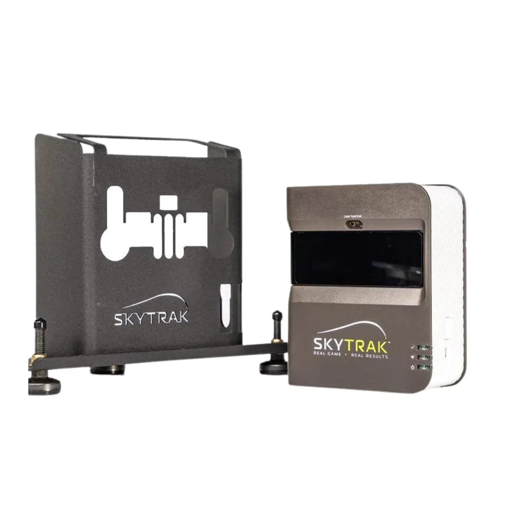 Secure SkyTrak housing for practice setup