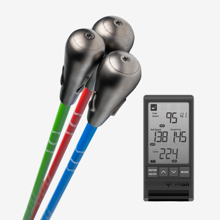 SuperSpeed Speed Sticks PRO with PRGR launch monitor