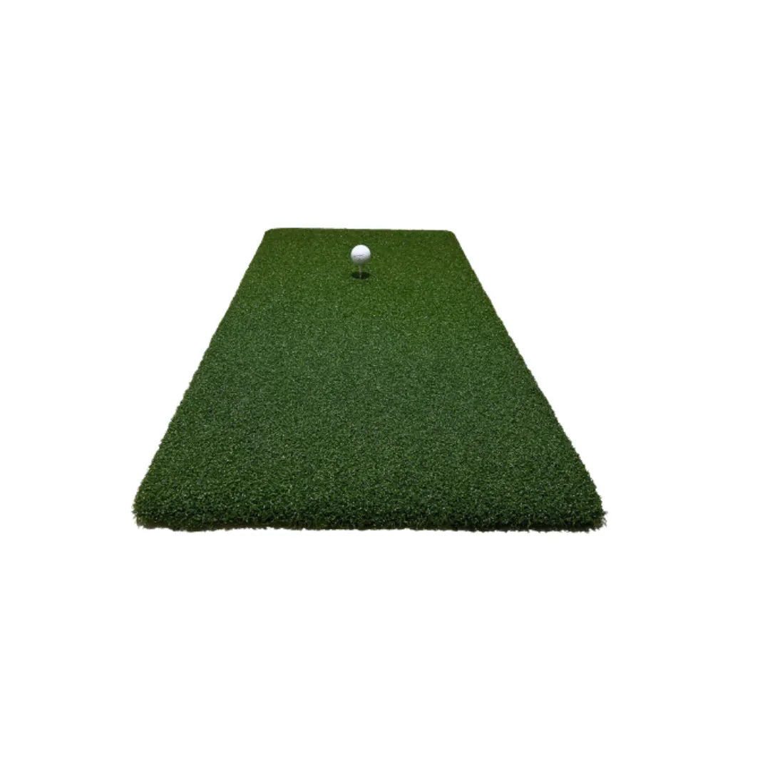 Golf mat with tee and ball