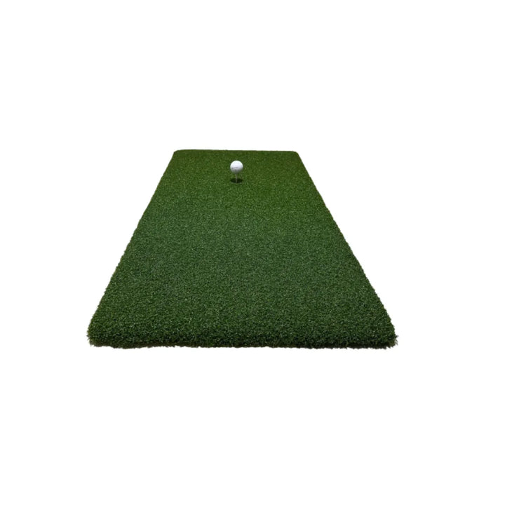 Golf mat with tee and ball