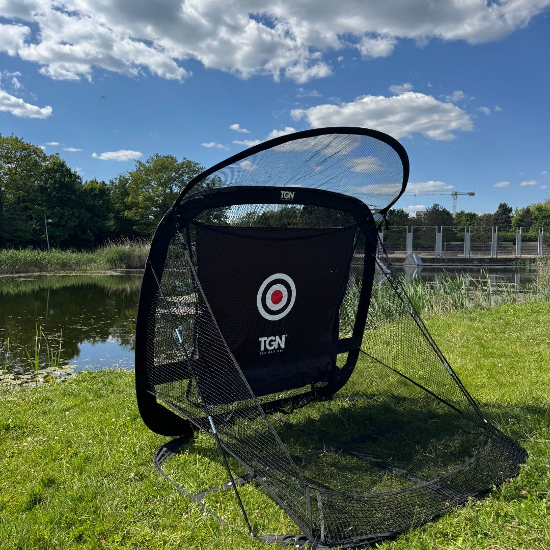 Outdoor TGN-7 golf net in sunlight