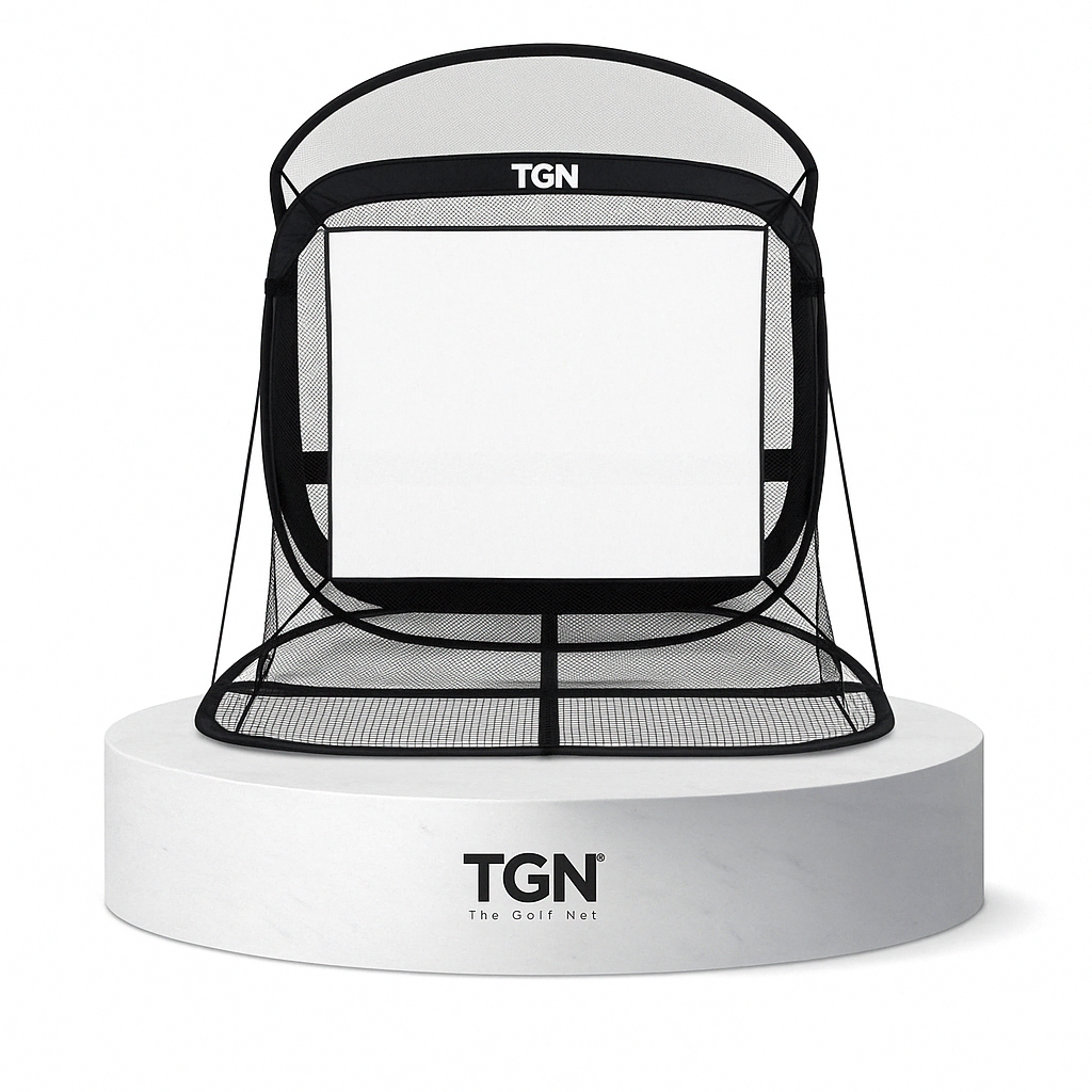 TGN-7 golf simulator screen mounted