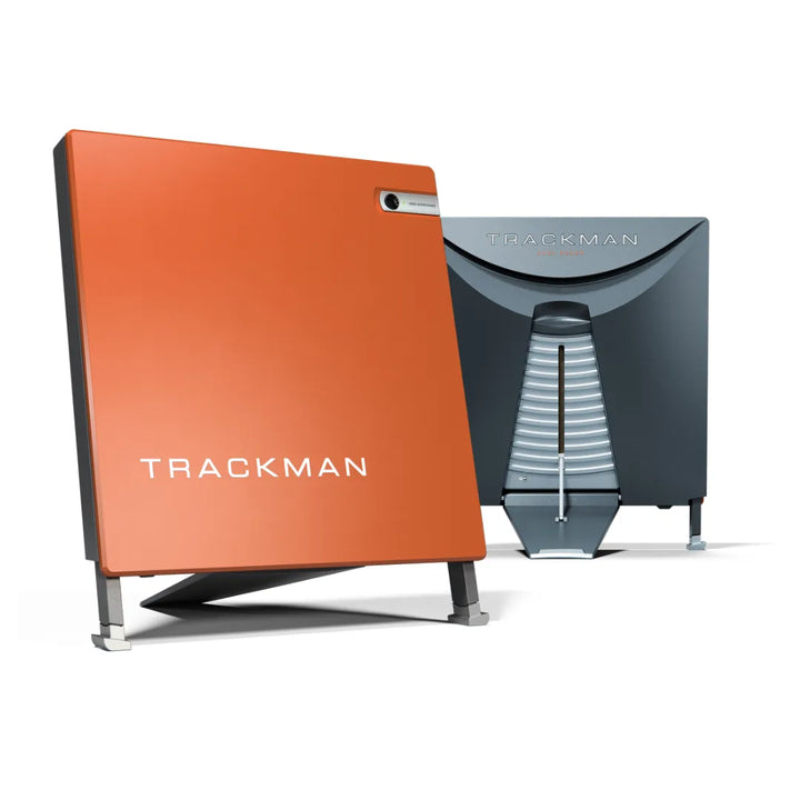 Angled TrackMan 4 ready to track swings