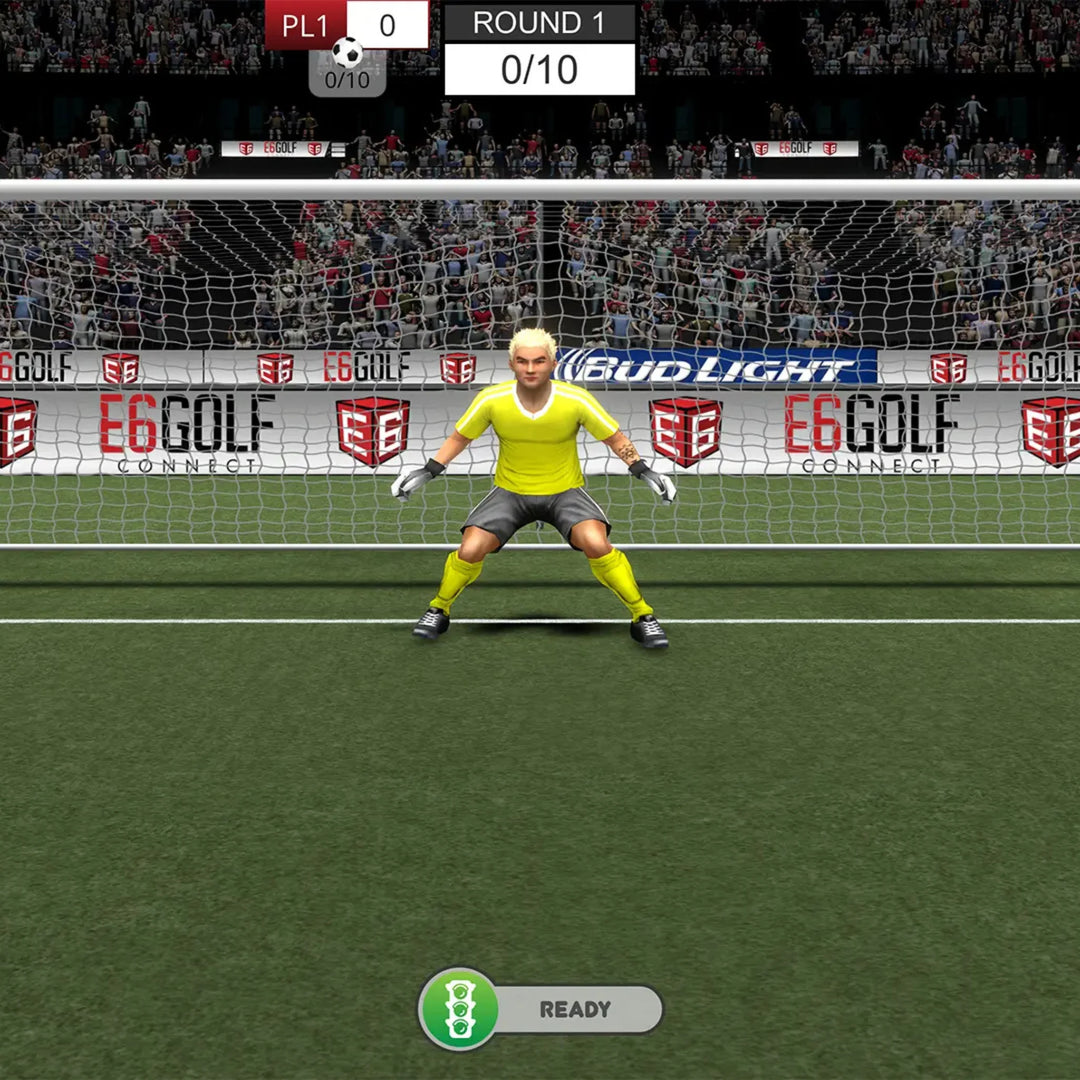 ruGolf MultiSport ARCADE – Breakaway Soccer game with goalkeeper defending the goal
