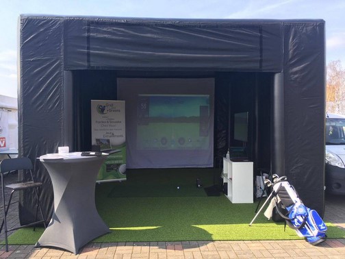 A Golf Simulator For Your Events, Outdoor Golf Simulator Screen